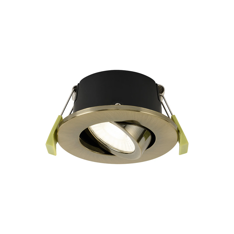 Load image into Gallery viewer, C-Lighting Molly 4/6/8W, Triac Dimmable 4CCT LED Fire Rated Downlight, Antique Brass Round Adjustable - 72979
