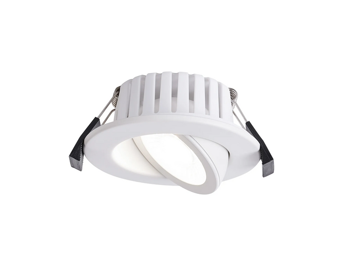 C-Lighting Francisco , Triac Dimmable CCT LED Fire Rated Adjustable Downlight, White, Cut Out: 70mm, 700lm, 60°, DRIVER INC., IP65 - 61548