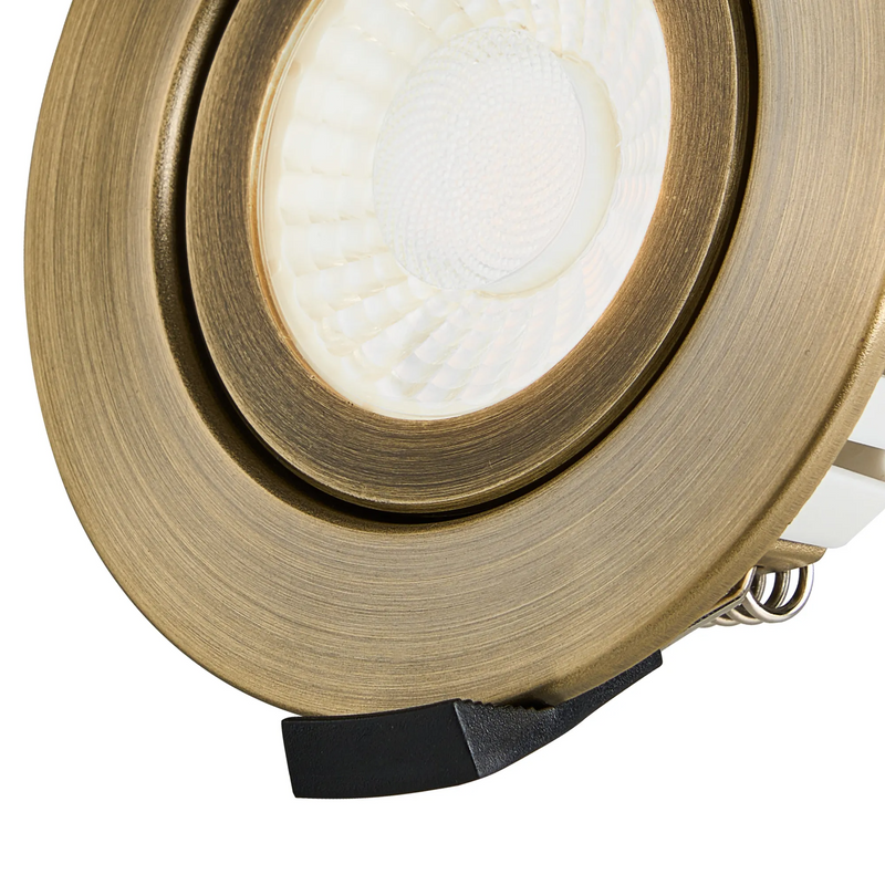 Load image into Gallery viewer, C-Lighting Francisco , Triac Dimmable CCT LED Fire Rated Adjustable Downlight, Antique Brass, Cut Out: 70mm, 700lm, 60°, DRIVER INC., IP65 - 61553
