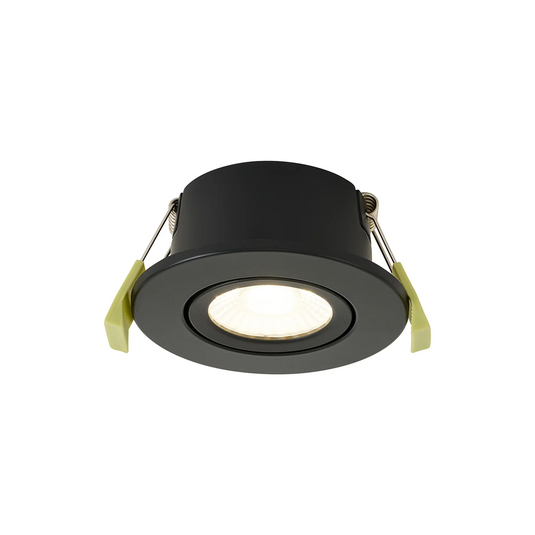 C-Lighting Molly 4/6/8W, Triac Dimmable 4CCT LED Fire Rated Downlight, Black Round Adjustable - 72980