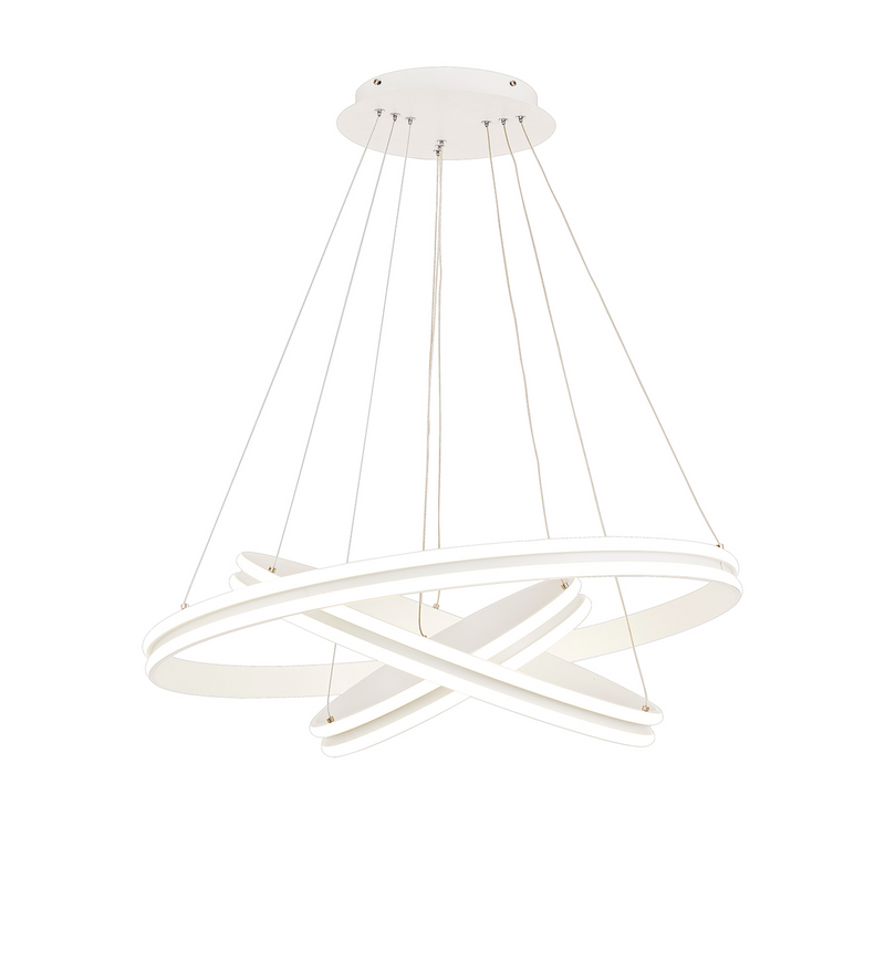 Load image into Gallery viewer, C-Lighting Circles Pendant, 3 Light 50W,30W,20W LED, 4000K, 5470lm, Dimmable, Matt White, 3yrs Warranty - 29192
