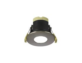 Load image into Gallery viewer, C-Lighting Vauxhall 8W Dimmable CCT LED Fire Rated Downlight Antique Brass Fascia IP65 - 42500
