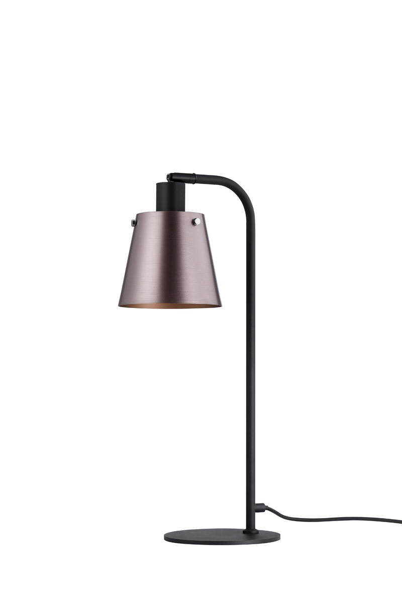 Load image into Gallery viewer, C-Lighting Hektor Table Lamp With 16cm x 14cm Shade, 1 Light E27, Sand Black/Brown/Copper Metal Shade - 60836
