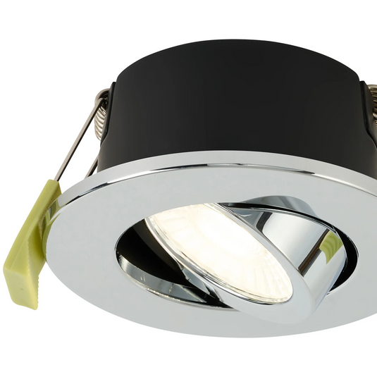 C-Lighting Molly 4/6/8W, Triac Dimmable 4CCT LED Fire Rated Downlight, Chrome Round Adjustable - 72981