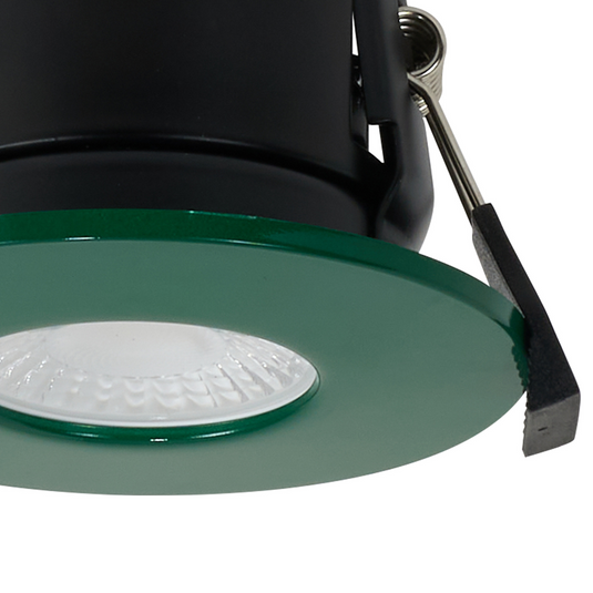 C-Lighting Vauxhall 8W Dimmable CCT LED Fire Rated Downlight Dark Green Fascia IP65 - 61720