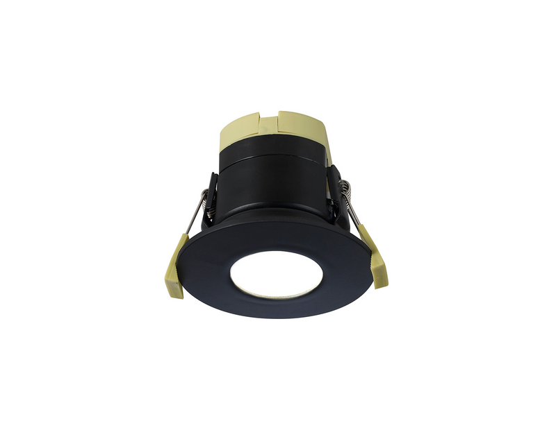 Load image into Gallery viewer, C-Lighting Vauxhall 8W Dimmable CCT LED Fire Rated Downlight Matt Black Fascia IP65 - 42506
