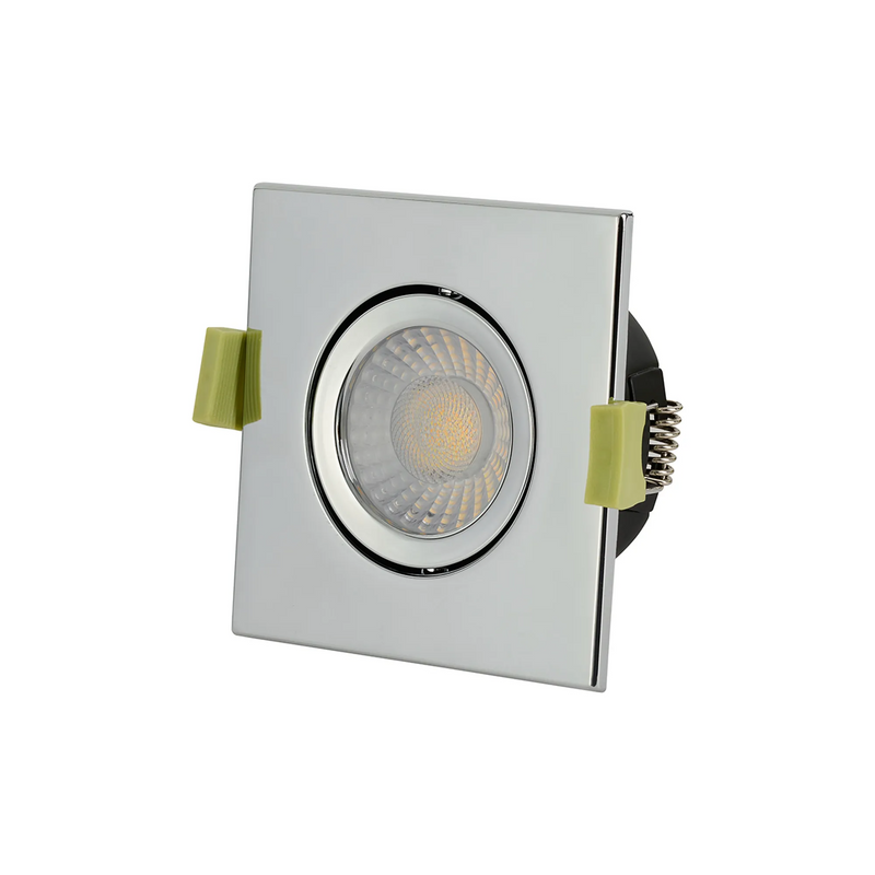 Load image into Gallery viewer, C-Lighting Molly 4/6/8W, Triac Dimmable 4CCT LED Fire Rated Downlight, Chrome Square Tilt - 72993
