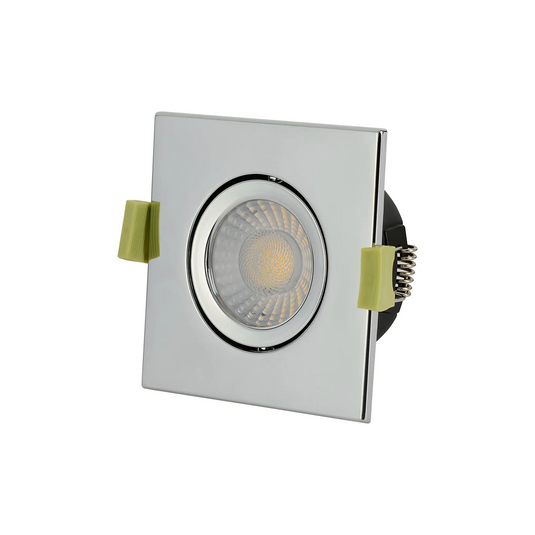 C-Lighting Molly 4/6/8W, Triac Dimmable 4CCT LED Fire Rated Downlight, Chrome Square Tilt - 72993