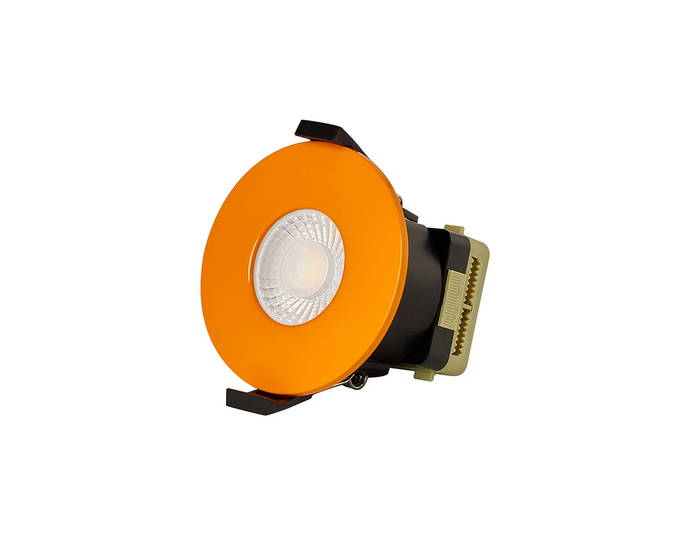 C-Lighting Vauxhall 8W Dimmable CCT LED Fire Rated Downlight Orange Fascia IP65 - 62018