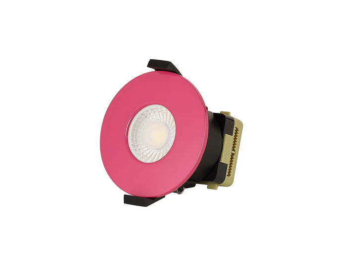 C-Lighting Vauxhall 8W Dimmable CCT LED Fire Rated Downlight Pink Fascia IP65 - 62017