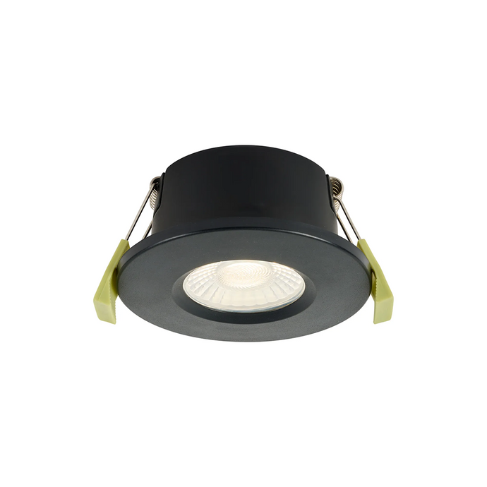 C-Lighting Molly 4/6/8W, Triac Dimmable 4CCT LED Fire Rated Downlight, Black Round Fixed - 72975
