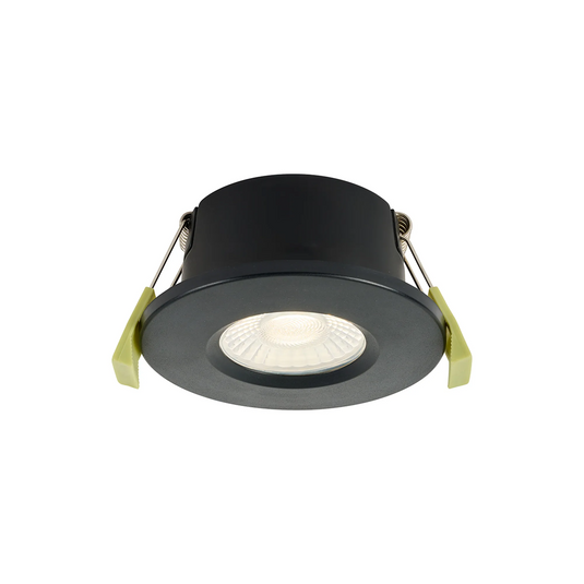 C-Lighting Molly 4/6/8W, Triac Dimmable 4CCT LED Fire Rated Downlight, Black Round Fixed - 72975