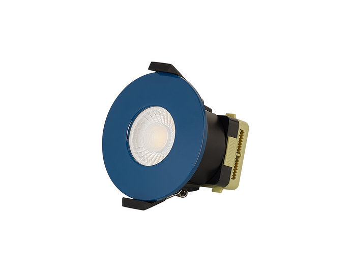 C-Lighting Vauxhall 8W Dimmable CCT LED Fire Rated Downlight Ocean Blue Fascia IP65 - 61726