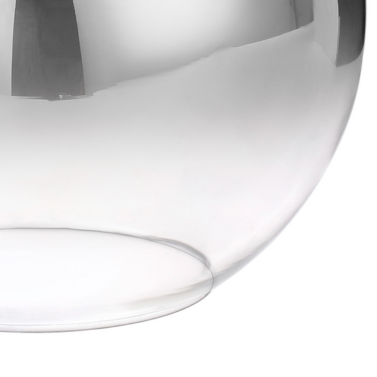 C-Lighting Chisel 25cm Globe Glass, Smoke/Clear - 42055