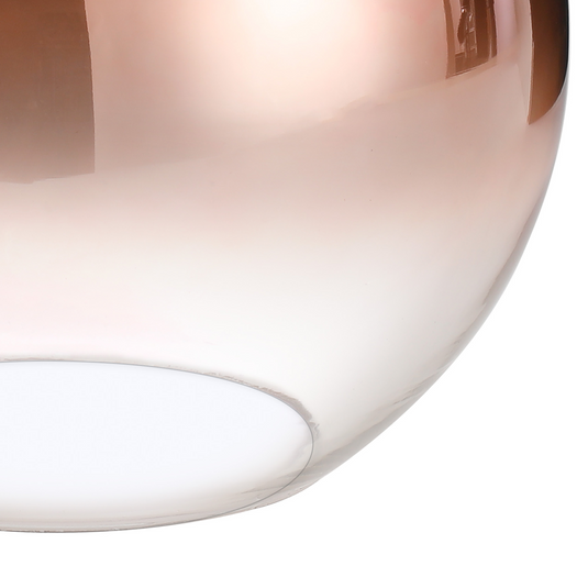 C-Lighting Chisel 25cm Globe Glass, Copper/Clear - 42249