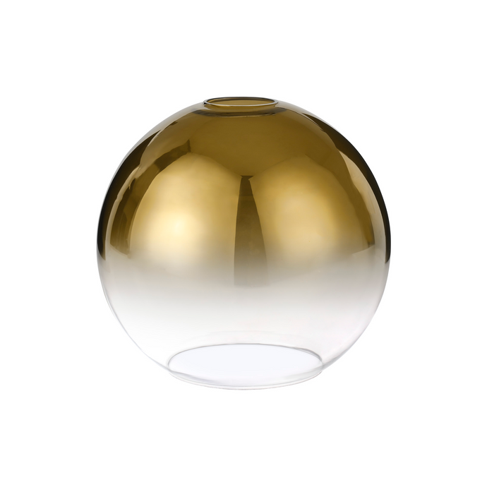 C-Lighting Chisel 25cm Globe Glass, Gold/Clear - 42250