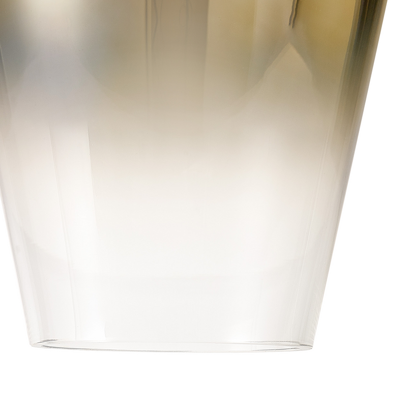 Load image into Gallery viewer, C-Lighting Chisel 23cm Pear Shaped Glass, Gold/Clear - 42473
