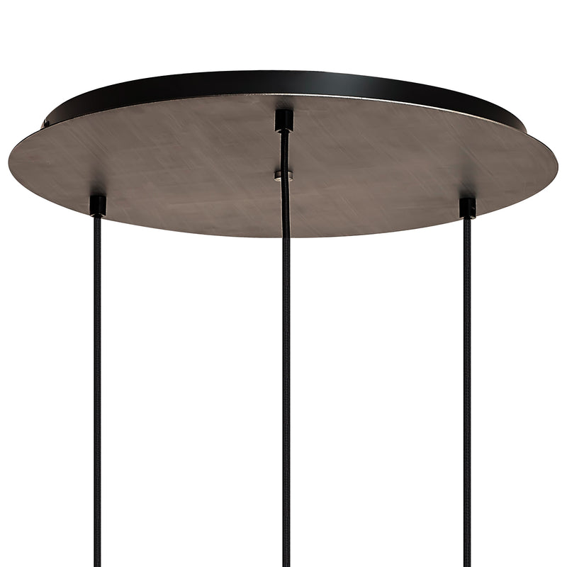 Load image into Gallery viewer, C-Lighting Chisel 2m Round Suspension Kit, 3 x E27, Antique Silver/Matt Black - 42526
