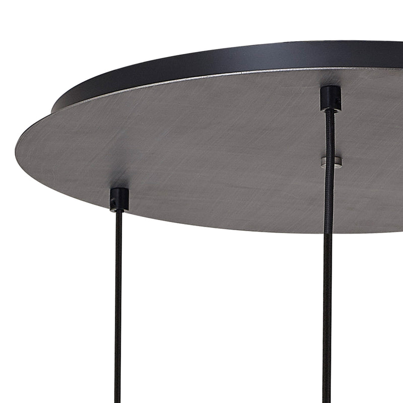 Load image into Gallery viewer, C-Lighting Chisel 2m Round Suspension Kit, 3 x E27, Aged Pewter/Matt Black - 42527

