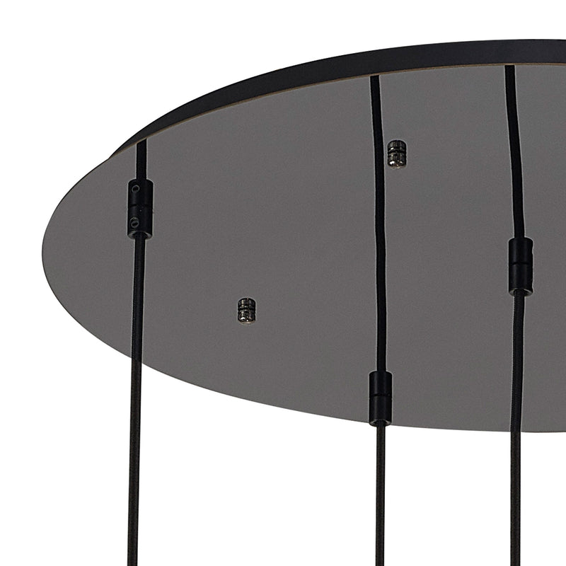 Load image into Gallery viewer, C-Lighting Chisel 2.5m Round Suspension Kit, 5 x E27, Black Chrome - 42530
