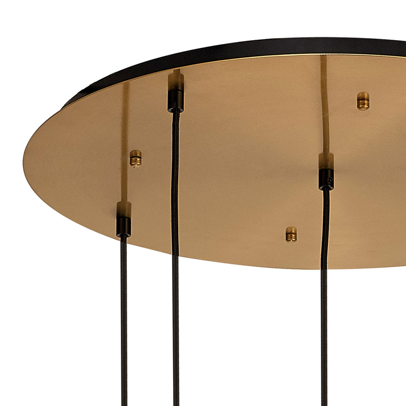 Load image into Gallery viewer, C-Lighting Chisel 2.5m Round Suspension Kit, 5 x E27, Brass Gold - 42531
