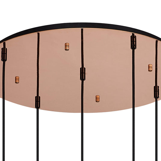 C-Lighting Chisel 2.5m Round Suspension Kit, 5 x E27, Copper - 42532