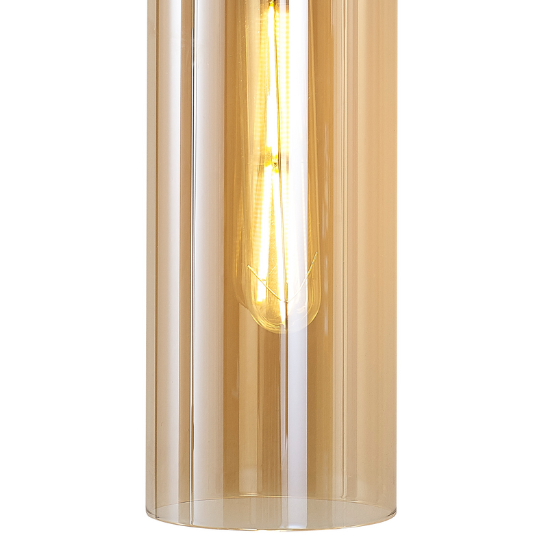 Load image into Gallery viewer, C-Lighting Bridge Slim Single Switched Wall Lamp, 1 Light, E27, Mocha / Amber Glass - 42732
