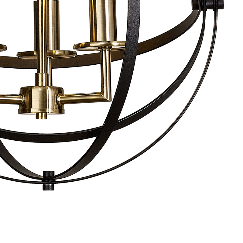 Load image into Gallery viewer, C-Lighting Hoath Pendant, 3 x E14, Black/Gold - 48451
