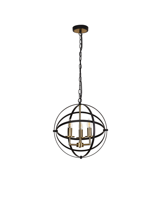 C-Lighting Hoath Pendant, 3 x E14, Black/Gold - 48451