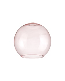 C-Lighting Budapest 200mm x 180mm Open Mouth Round Pink Globe Glass Shade - 48472