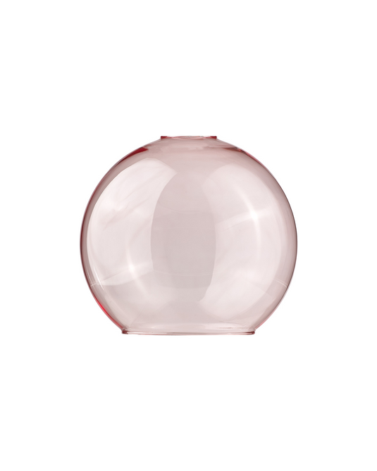 C-Lighting Budapest 200mm x 180mm Open Mouth Round Pink Globe Glass Shade - 48472