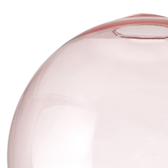 C-Lighting Budapest 200mm x 180mm Open Mouth Round Pink Globe Glass Shade - 48472