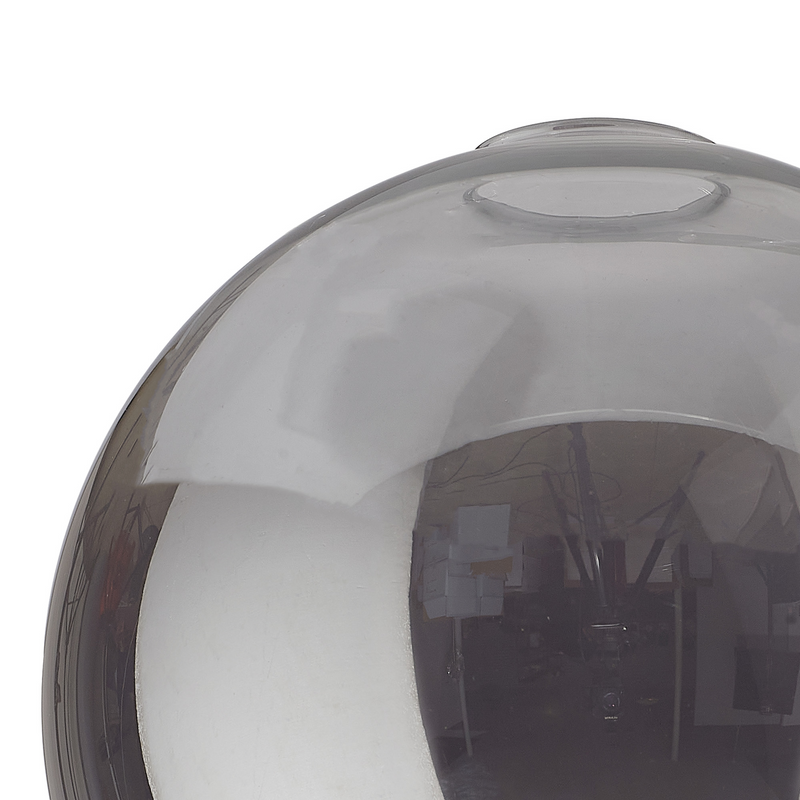 Load image into Gallery viewer, C-Lighting Budapest 200mm x 180mm Open Mouth Round Smoked Plated Globe Glass Shade - 48473
