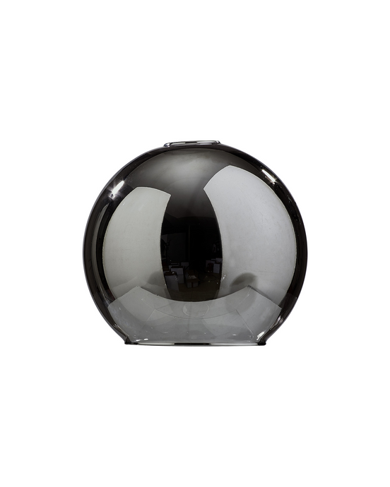 C-Lighting Budapest 200mm x 180mm Open Mouth Round Chrome Plated Globe Glass Shade - 48474