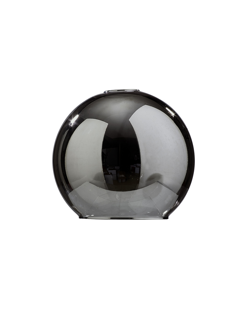 Load image into Gallery viewer, C-Lighting Budapest 200mm x 180mm Open Mouth Round Chrome Plated Globe Glass Shade - 48474
