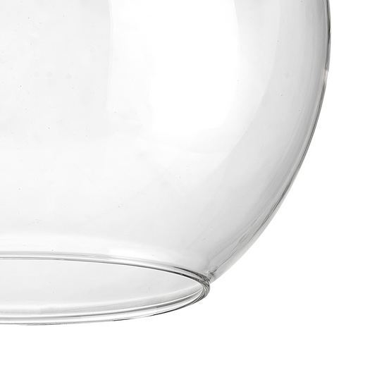 C-Lighting Budapest 250mm x 225mm Open Mouth Round Clear Globe Glass Shade - 48484