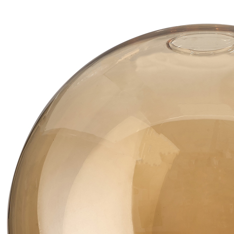 Load image into Gallery viewer, C-Lighting Budapest 250mm x 225mm Open Mouth Round Amber Plated Globe Glass Shade - 50827
