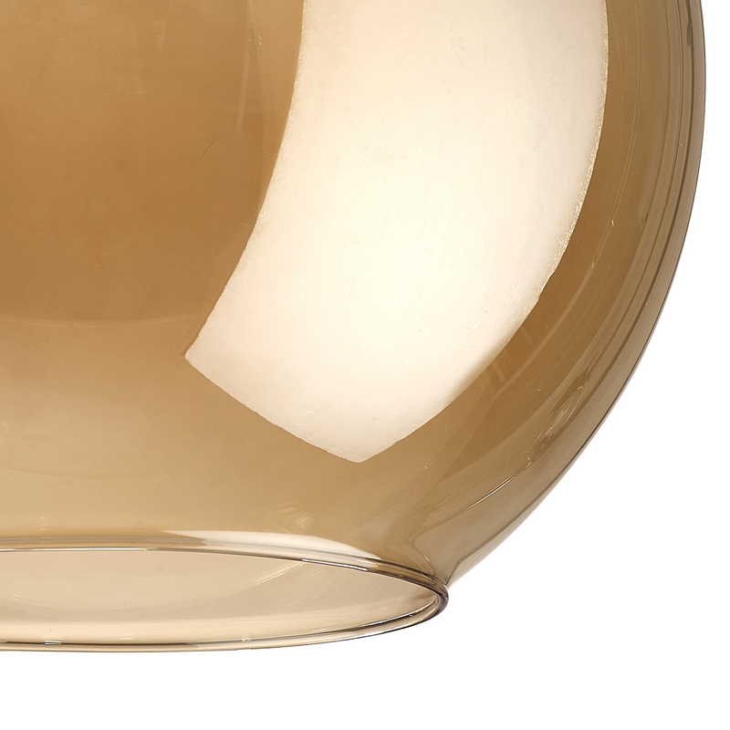Load image into Gallery viewer, C-Lighting Budapest 250mm x 225mm Open Mouth Round Amber Plated Globe Glass Shade - 50827

