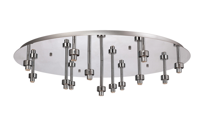 C-Lighting Capel Polished Chrome Round 13 Light G9 Universal Flush Light, Suitable For A Vast Selection Of Glass Shades - 52041