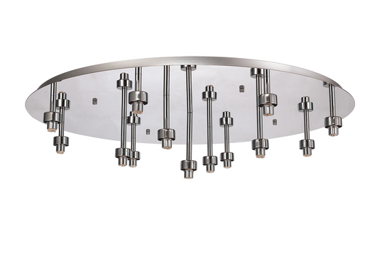 C-Lighting Capel Polished Chrome Round 13 Light G9 Universal Flush Light, Suitable For A Vast Selection Of Glass Shades - 52041