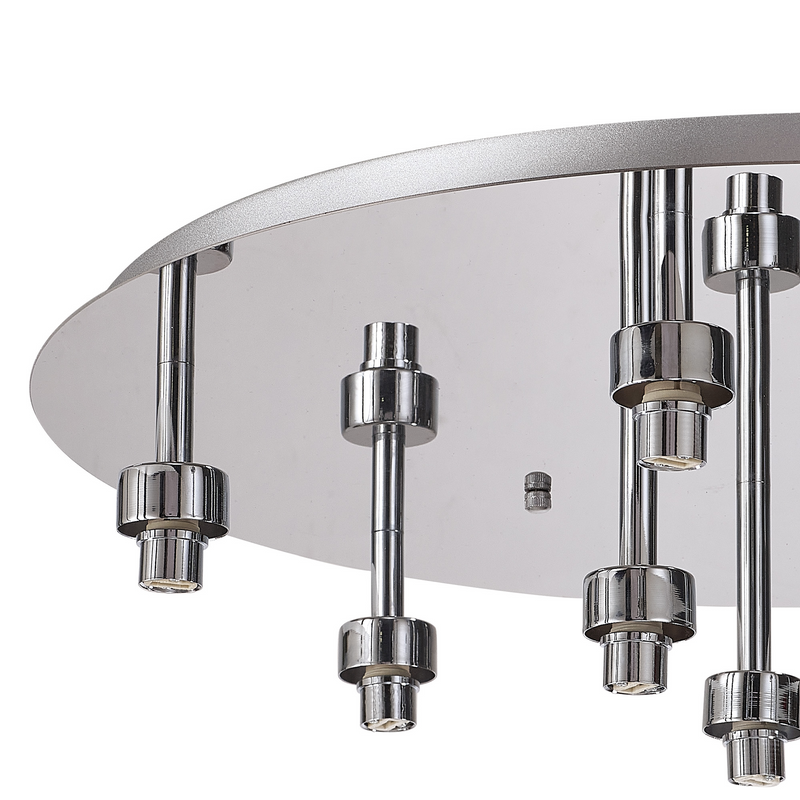 Load image into Gallery viewer, C-Lighting Capel Polished Chrome/Satin Chrome Round 9 Light G9 Universal Flush Light, Suitable For A Vast Selection Of Glass - 52042
