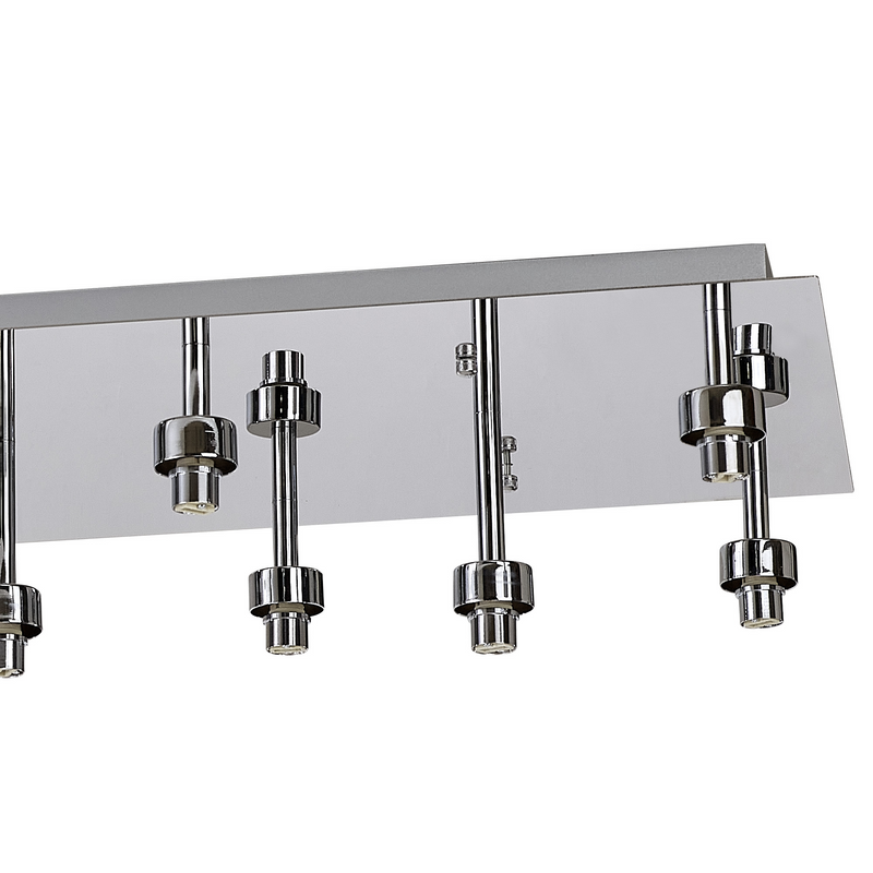 Load image into Gallery viewer, C-Lighting Capel Polished Chrome/Satin Chrome Rectangle 14 Light G9 Universal Flush Light, Suitable For A Vast Selection Of Glass - 52043
