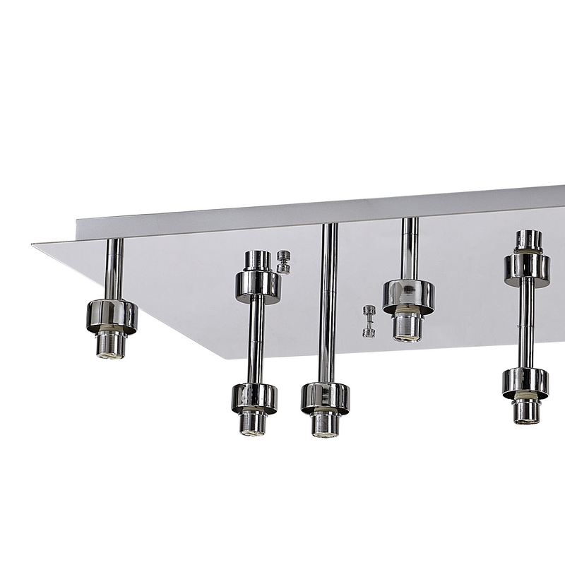 Load image into Gallery viewer, C-Lighting Capel Polished Chrome/Satin Chrome Rectangle 14 Light G9 Universal Flush Light, Suitable For A Vast Selection Of Glass - 52043
