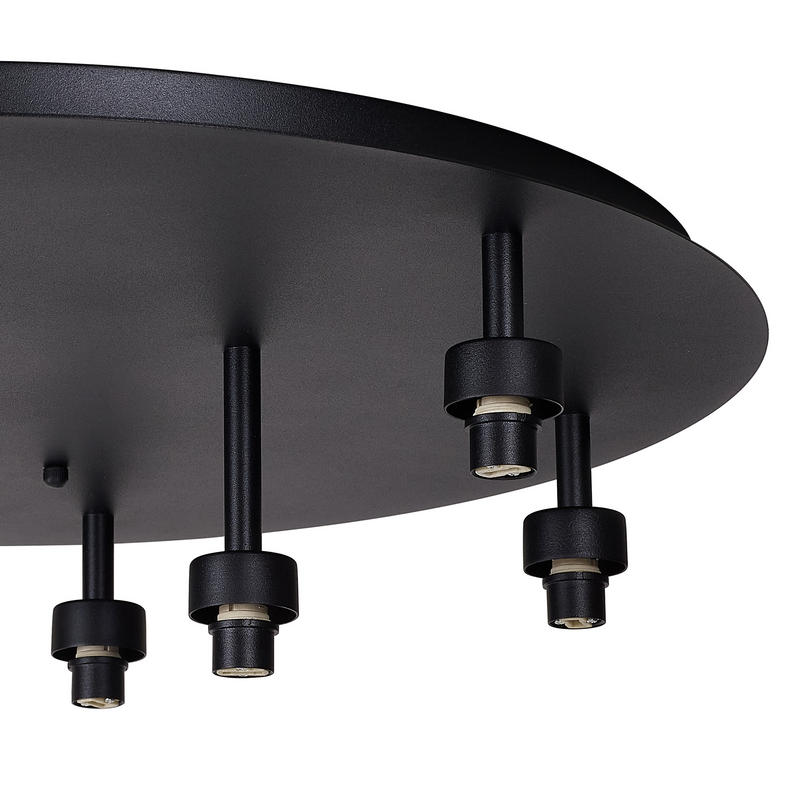 Load image into Gallery viewer, C-Lighting Capel Satin Black Round 9 Light G9 Universal Flush Light, Suitable For A Vast Selection Of Glass Shades - 52072
