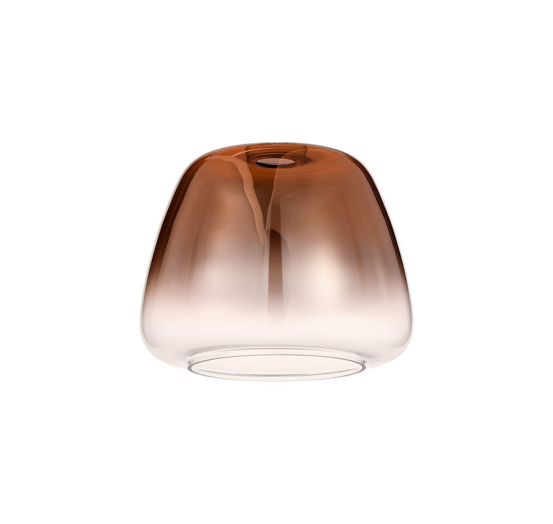 Load image into Gallery viewer, C-Lighting Chisel 28cm Trapezium Glass, Copper/Clear - 52532
