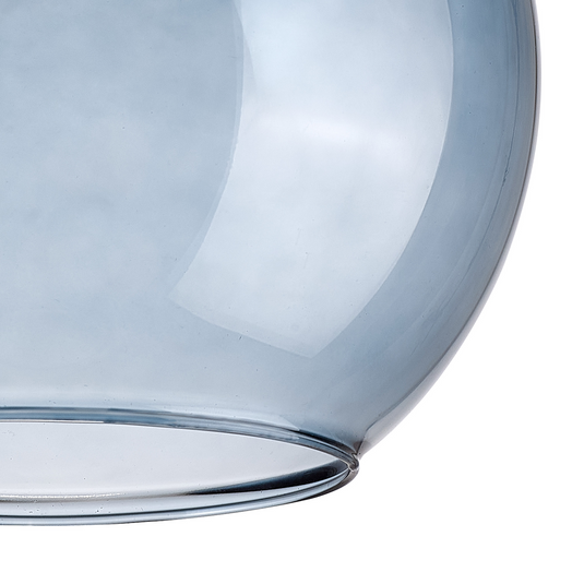 C-Lighting Budapest 250mm x 225mm Open Mouth Round Blue Globe Glass Shade - 53246