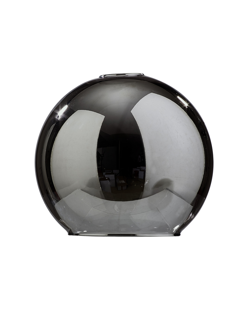 Load image into Gallery viewer, C-Lighting Budapest 250mm x 225mm Open Mouth Round Chrome Plated Globe Glass Shade - 53247
