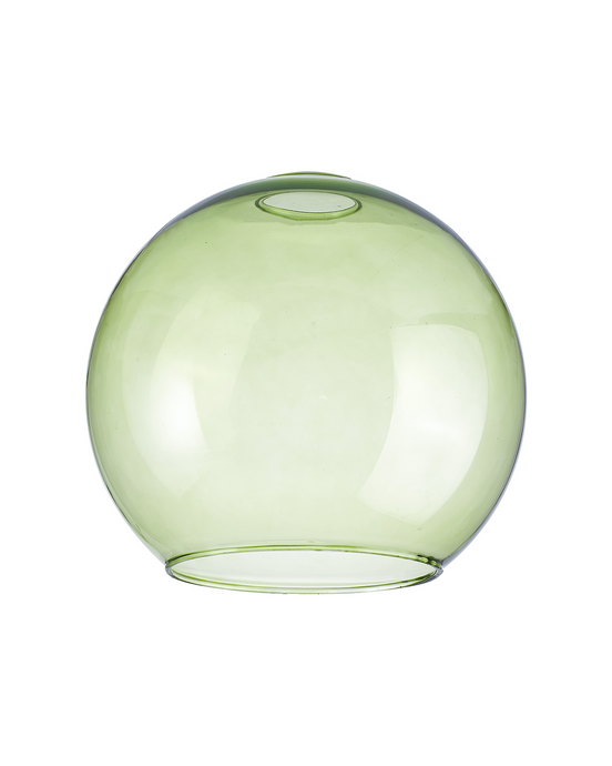 C-Lighting Budapest 250mm x 225mm Open Mouth Round Green Globe Glass Shade - 53248