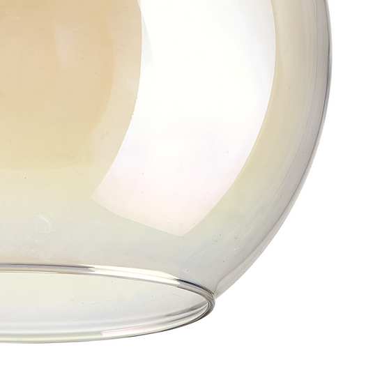 C-Lighting Budapest 250mm x 225mm Open Mouth Round Iridescent Globe Glass Shade - 53249