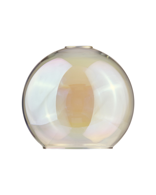C-Lighting Budapest 250mm x 225mm Open Mouth Round Iridescent Globe Glass Shade - 53249